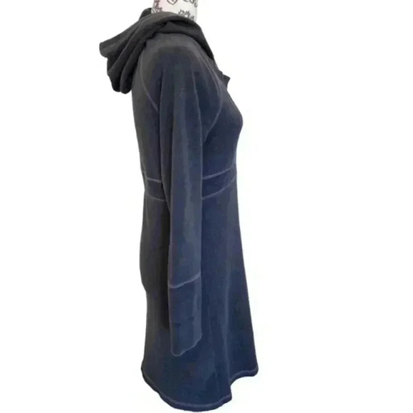 prAna Nanette Dress Grey Hooded Organic Cotton Long Sleeves Women's  size Small - Picture 5 of 14